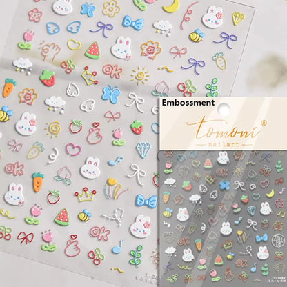 Pink Translucent Peach Jelly Texture 5D Soft Embossed Reliefs Self