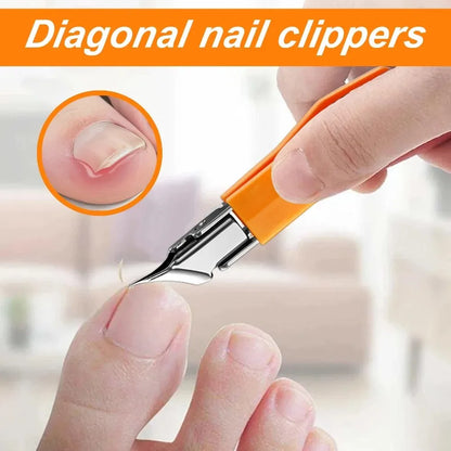25° Slant Edge Nail Clipper Wide Opening Stainless Steel Professional