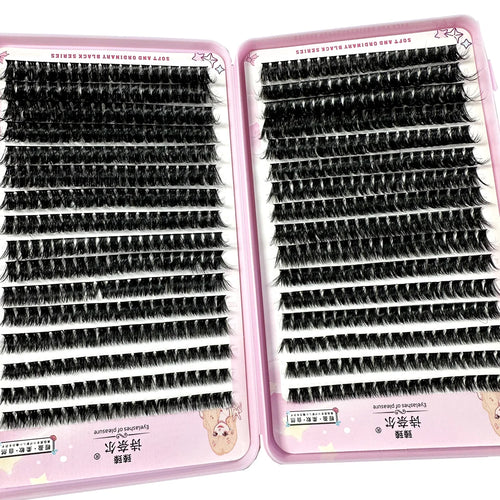 570/640pcs Individul Claster Eyeash Thick & Fluffy Extension 30D/100D