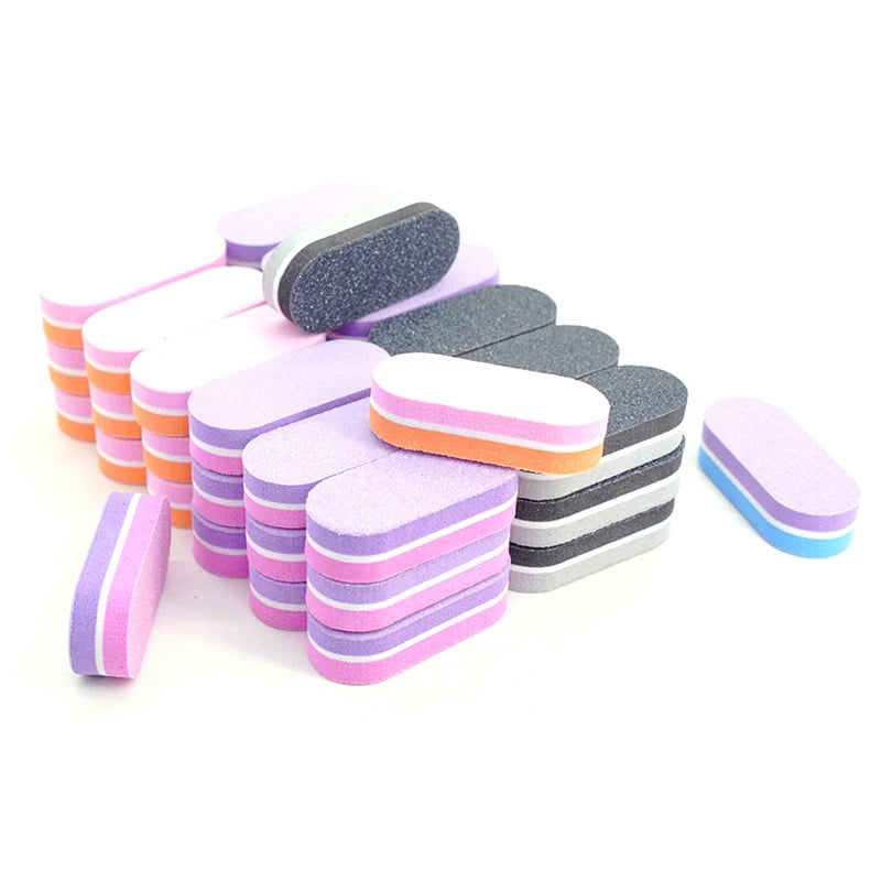 50Pc Professional Mini Nails Art buffer File 100/180 Sandpaper