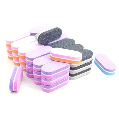 50Pc Professional Mini Nails Art buffer File 100/180 Sandpaper