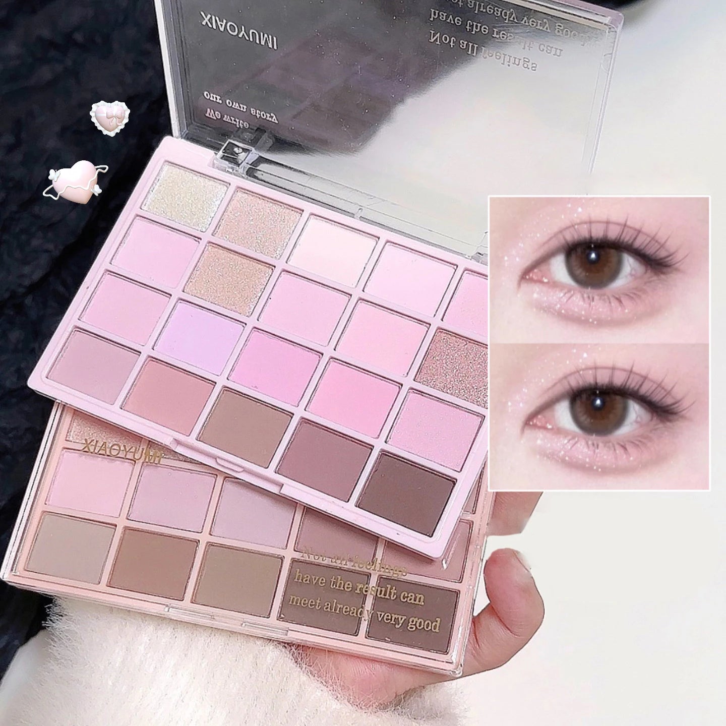 20-color eye shadow tray, cigarette powder, rose tray, warm and warm,