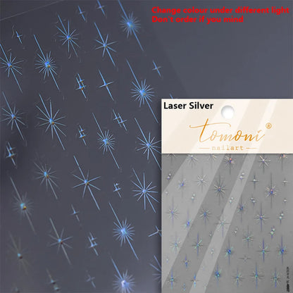 Gold Silver Starlight Laser Pink Colorful Glitter Star Bronzing