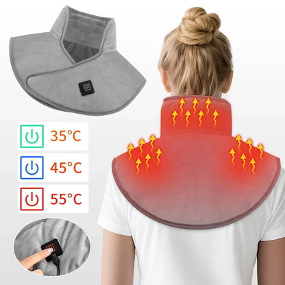 Electric Heating Shoulder Neck Pad USB Heated Back Wrap 3 Heat Level