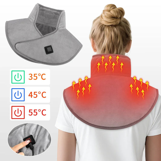 Electric Heating Shoulder Neck Pad USB Heated Back Wrap 3 Heat Level