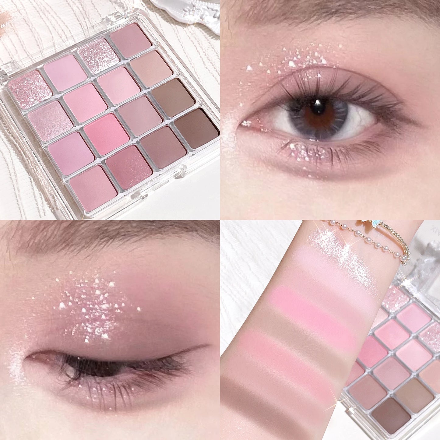 Sixteen-color sunset magic eye shadow plate pearl matte earth color