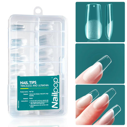 Nailpop 120pcs/box Gel X Nail Tips Medium Short Shape