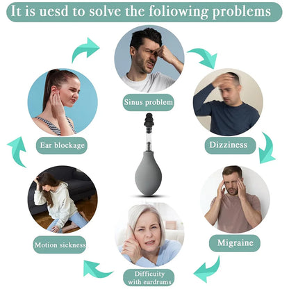 Ear Pressure Tool Portable Ear Pressure Relief Suction Device Wih 3