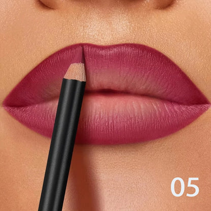 6-Color Waterproof Matte Lip Liner - Long-Lasting, Non-Transfer
