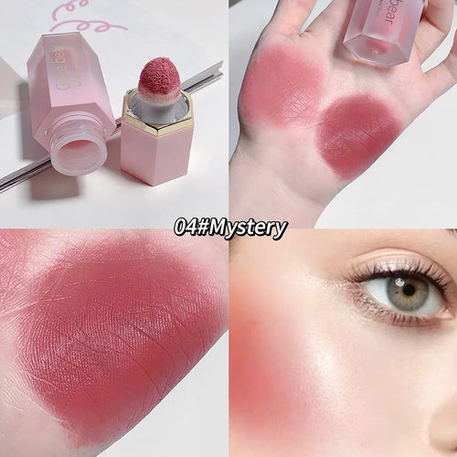 Gege Bear Liquid Blush Cream 6 Colors Smooth Velvet Matte Pink Blusher