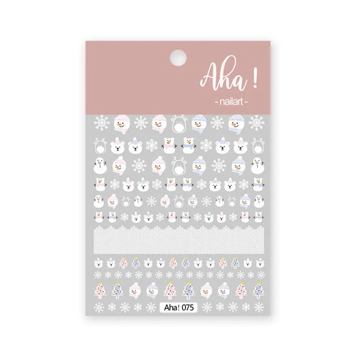 Winter Christmas Atmosphere Nail Stickers Snowman Snowflake Wapiti