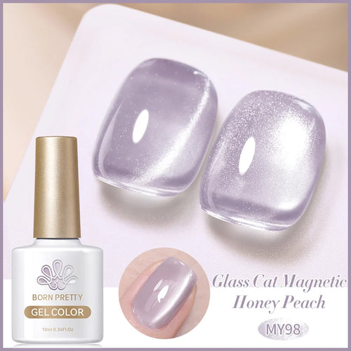 BORN PRETTY 10ml Rainbow Purple Water Light Cat Magnetic Gel Nail