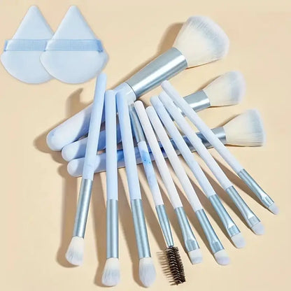 12PCS Makeup Brush Set Ultra Soft Powder Makeup Tools Beginner Point