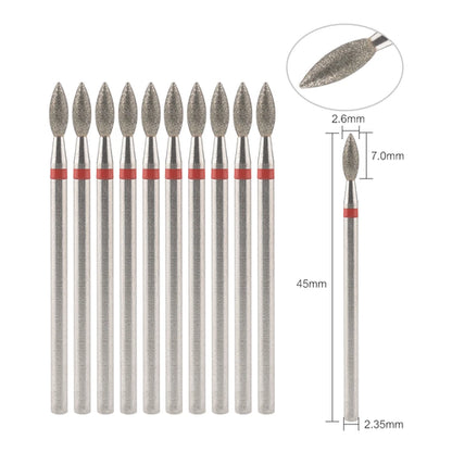 10Pcs Diamond Milling Cutter For Manicure Electric Nail Drill Bits