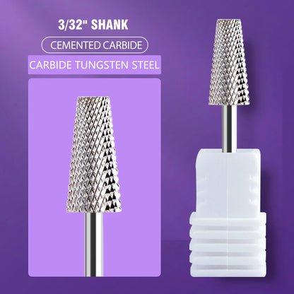 Ceramic Tungsten Carbide Nail Drill Bit Rotate Burr Milling Nail