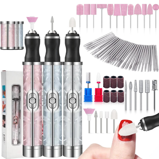 LINMANDA Electric Nail File Set Nails 4 Speeds Cordless Acrylic Nail