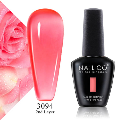 NAILCO 15ml Translucent Color Gel Nail Polish Vernis Semi Permanent UV