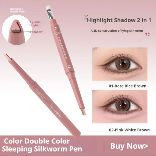 2in1 Lying Silkworm Pencil Brighten Shadow Cream Highlight Lower