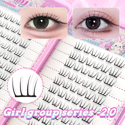 【K-pop 2.0 Style】Self Adhesive False Eyelashes - No Glue Needed Easy