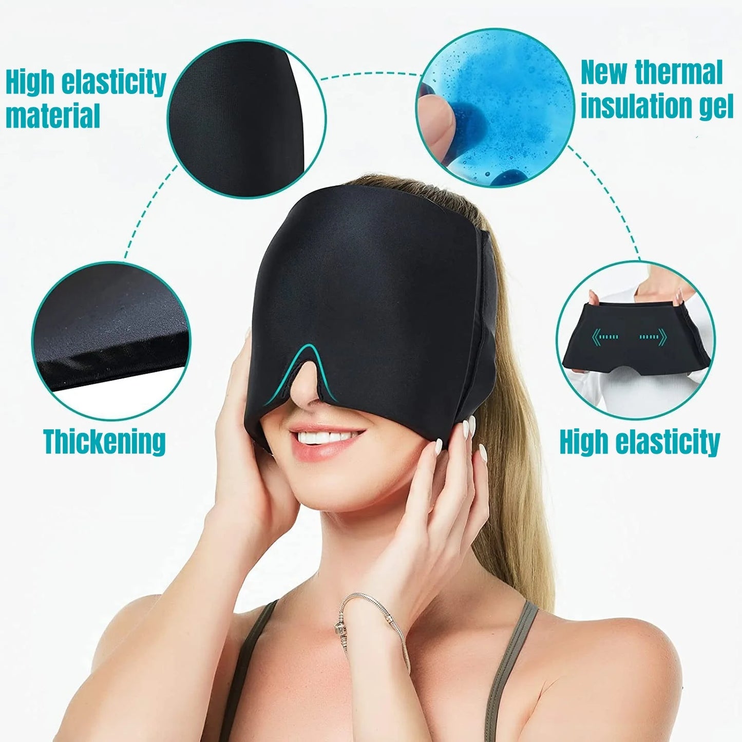 Migraine Relief Hat headache hat Gel Hot Cold Therapy Ice Cap For