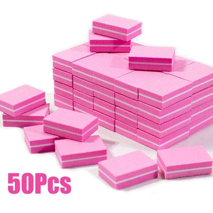 Nail Art Buffer Polish 50-10Pcs Mini Buffing Sanding Files Block
