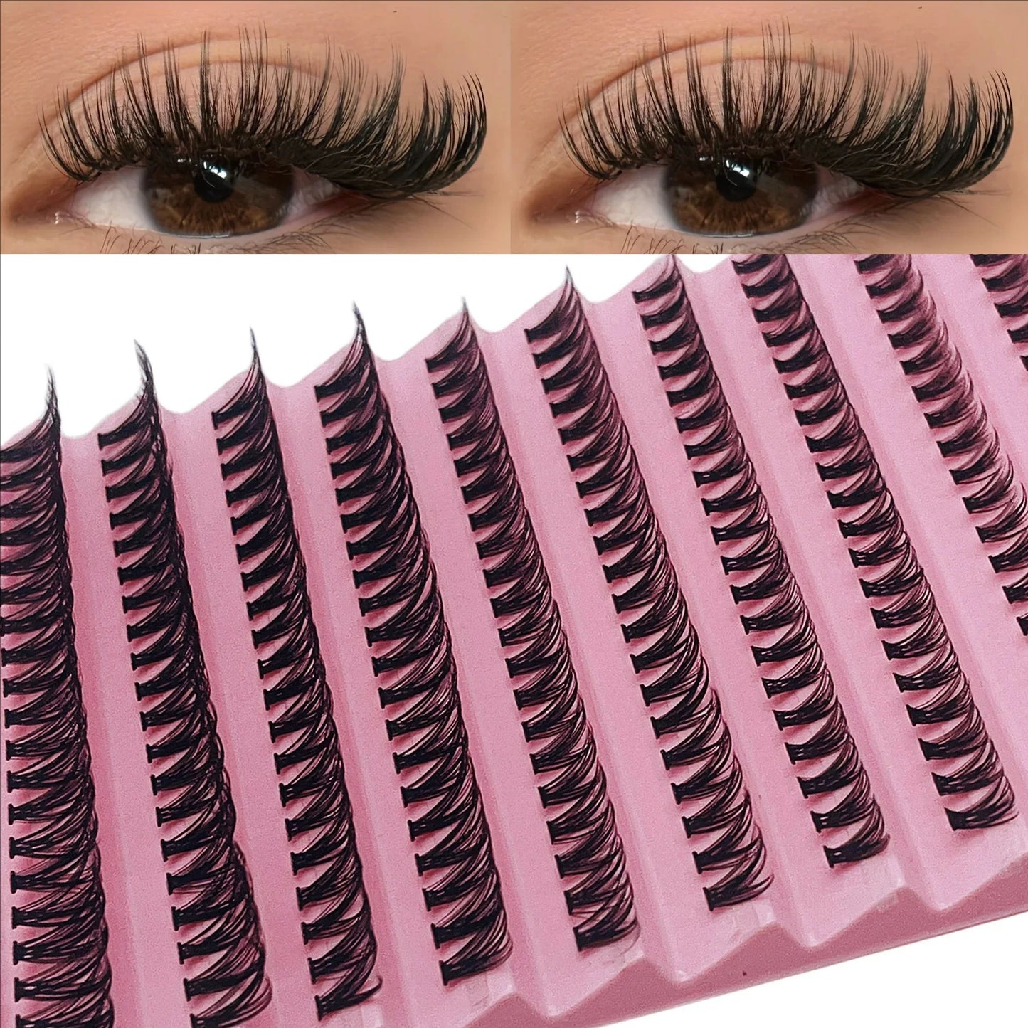 MJ Individual Lashes 8-16mm 200pcs Cluster Lashes Natural Look Mixed