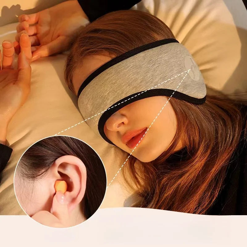 2 in 1 Noise-reducing Sleep Earplugs Adjustable Eye Mask