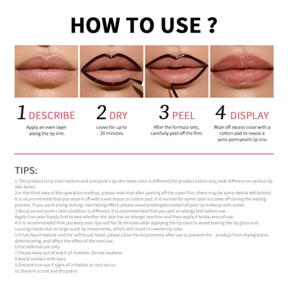Lip Liner Pencil Peel Off Lip Stain Tattoo Long Wearing Matte