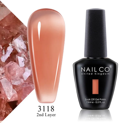 NAILCO 15ml Translucent Color Gel Nail Polish Vernis Semi Permanent UV
