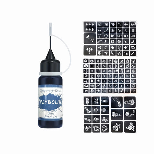 Long-Lasting Temporary Tattoo Inks with 3 Tattoo stickers Kit,Freehand