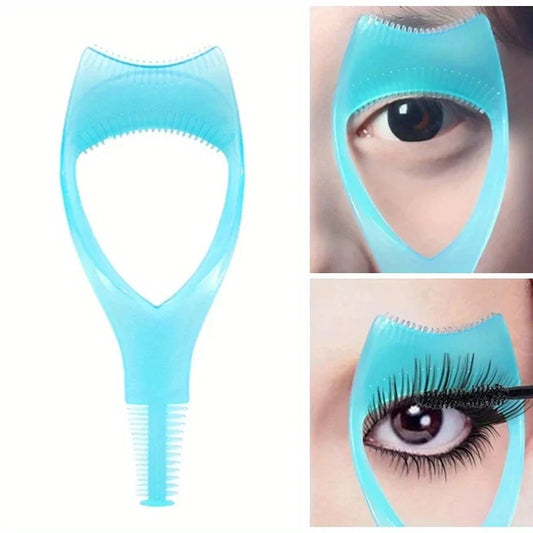 3 in 1 Mascara Applicator Template with Eyelash Curler Guard and Case,