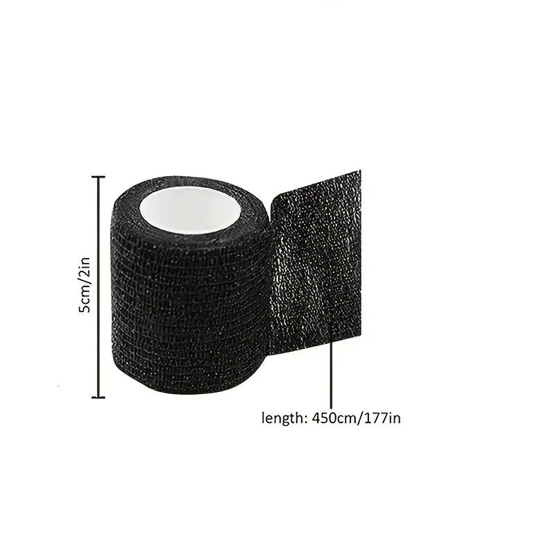5/10/15/20 Black Tattoo Grip Bandage Cover Wraps Tapes Nonwoven