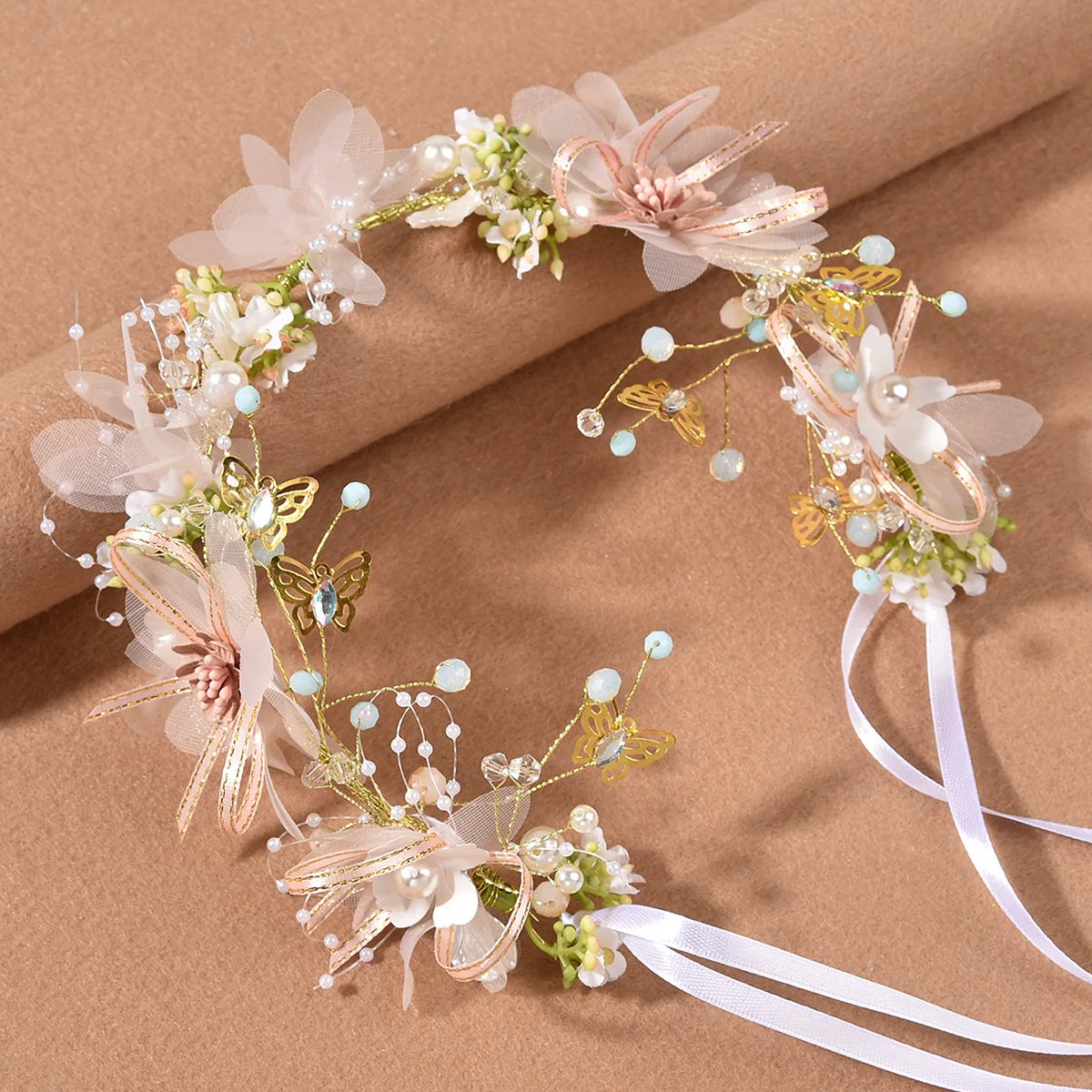 Fairy Blossom Wedding Hair Hoop