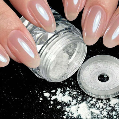 1pc Chrome Nail Powder Ice Transparent Aurora High Gloss Pearl Rainbow