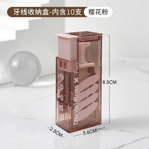 Portable Floss Dispenser Includes 10Pcs Floss Automatic Ejectable
