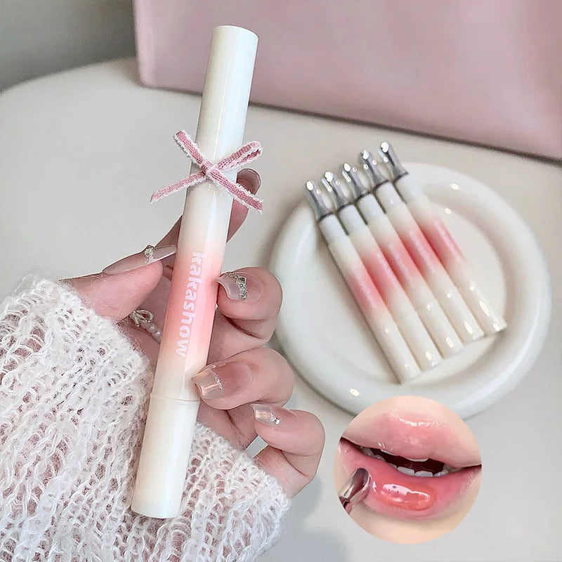 Kakashow Mirror Watery Lip Gloss Iron Brush Head Jelly Lipgloss