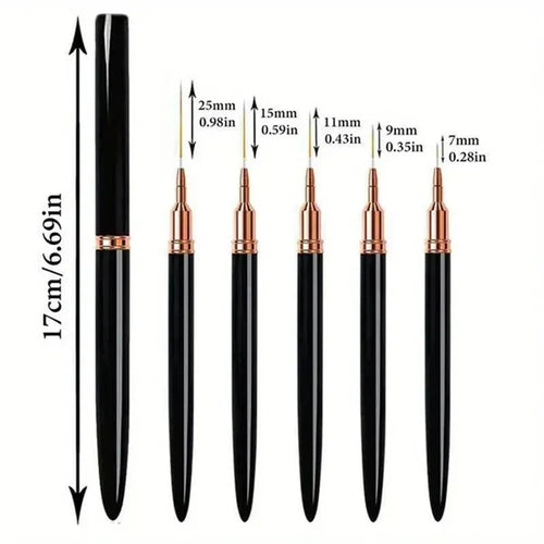 LULAA Nail Art Liner Brushes Painting Detail Nail Brushes for Nail Art