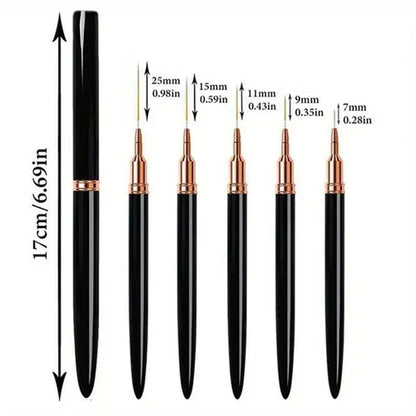 LULAA Nail Art Liner Brushes Painting Detail Nail Brushes for Nail Art