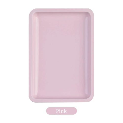 1PC Square Stainless Steel Cosmetic Storage Tray Nail Art Manicure