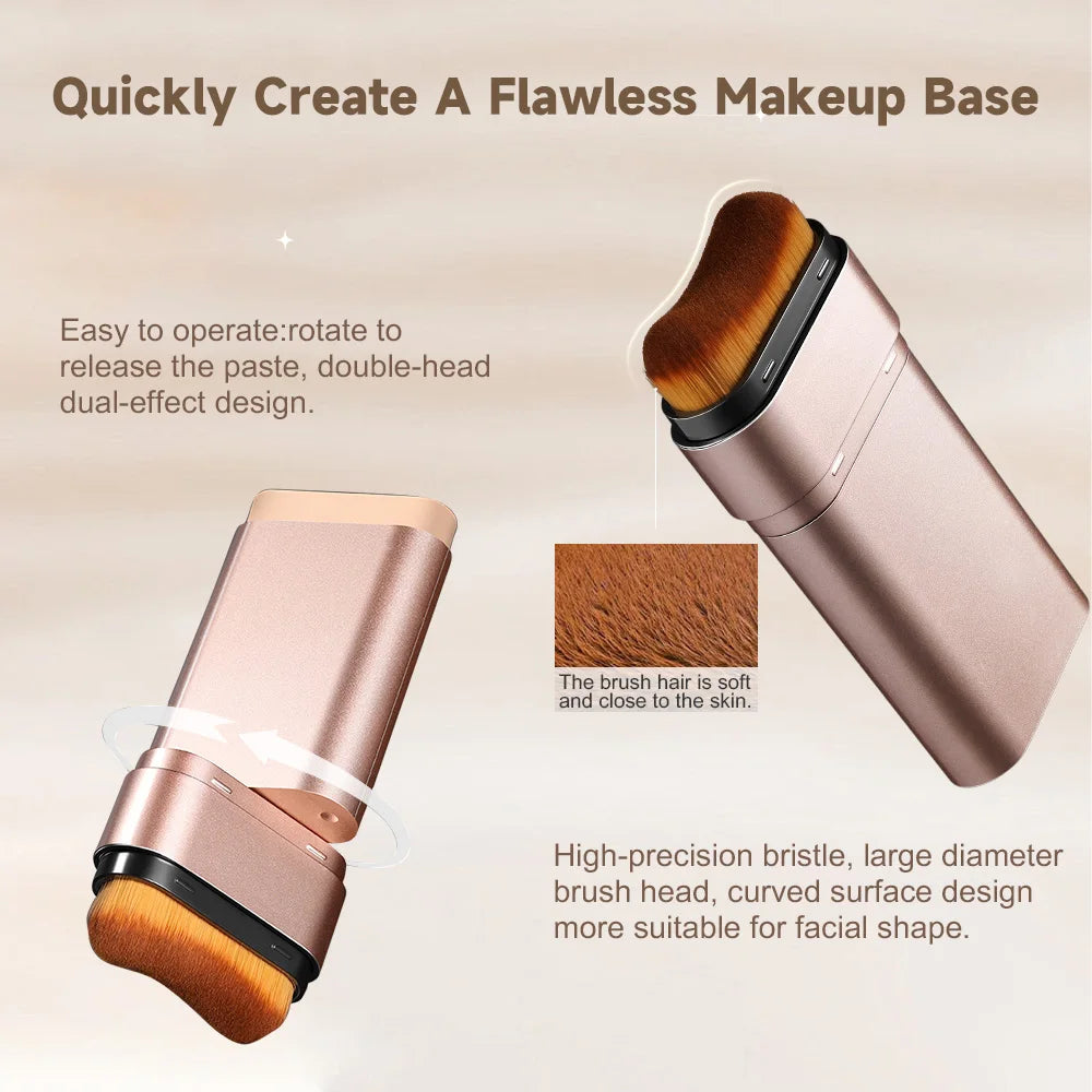 Life Girls Watery Double-Headed Foundation Stick with Brush, Natural