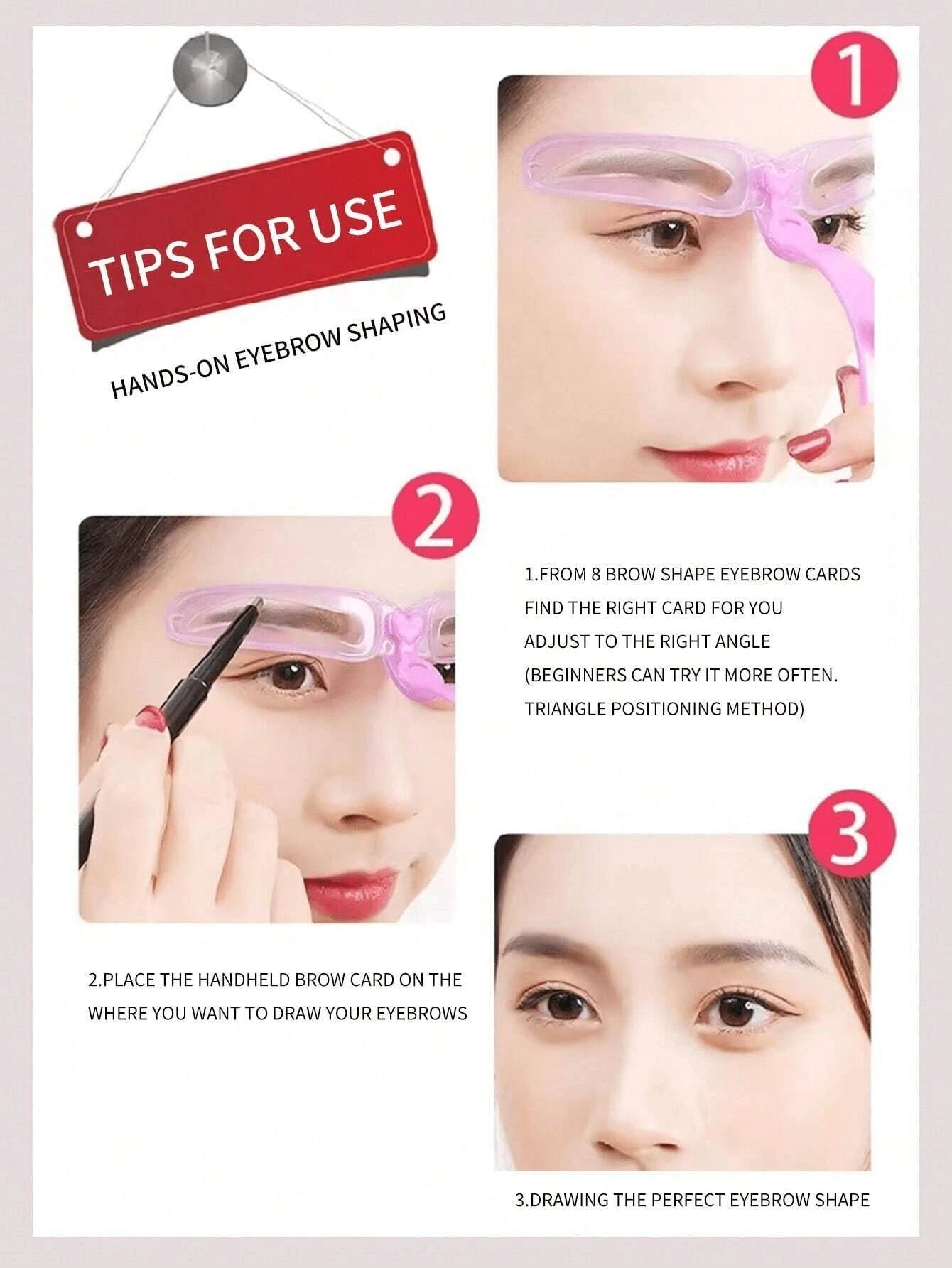 8Pcs Reusable Eyebrow Stencils,Eyebrow Shaping Kit,Eyebrow Makeup