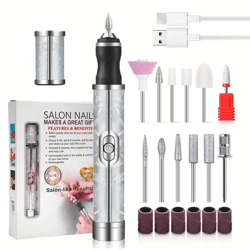 LINMANDA Electric Nail File Set Nails 4 Speeds Cordless Acrylic Nail