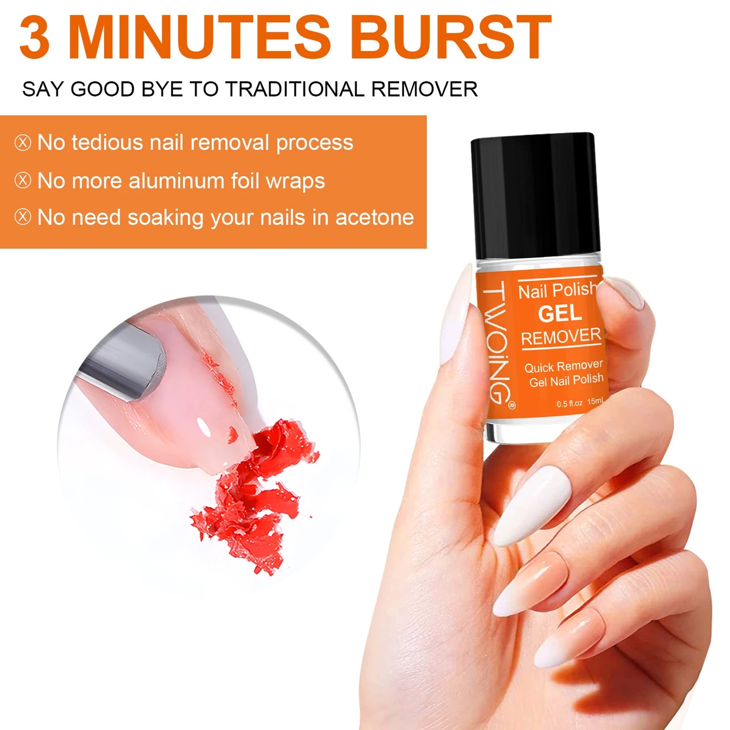 Gel Nail Polish Remover, Quick & Easy Polish Remover In 2-3 Minutes,