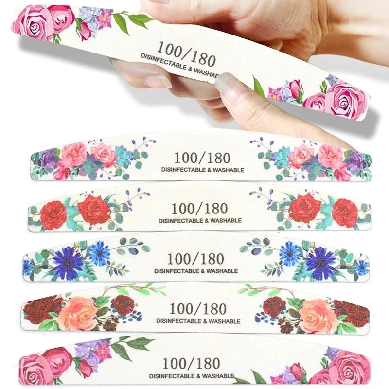 10Pcs Lot Professional Nail Files 100/180 Griting Wood Strong