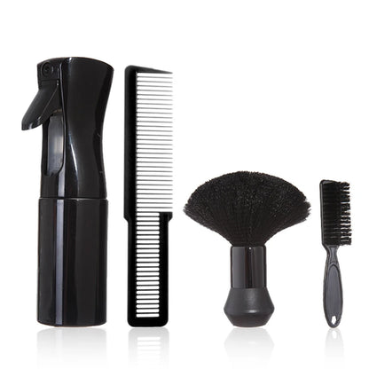 4pcs Professional Haircut Set Barbershop Tools Spray Bottle Comb Hair