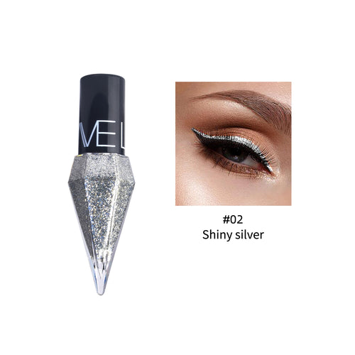 Diamond shiny eyeliner liquid Pearl light color fast drying waterproof
