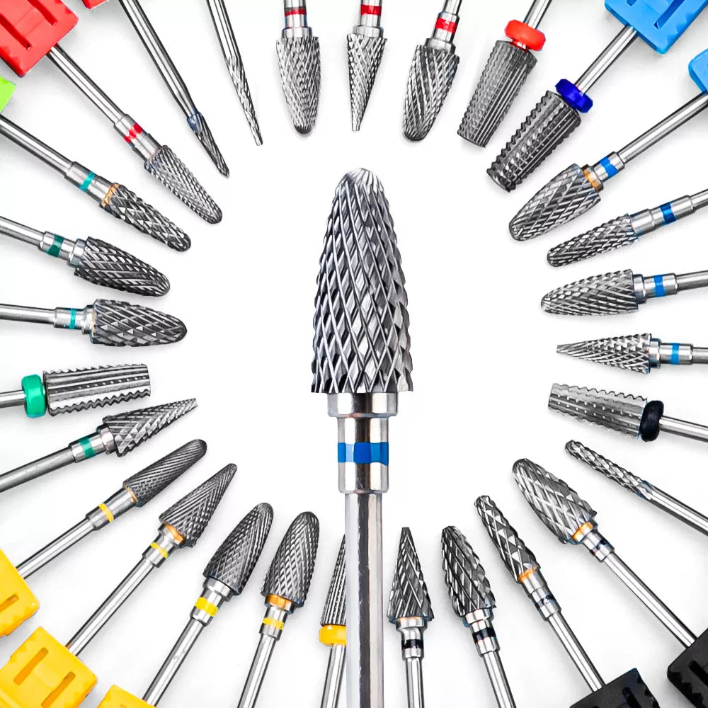 Ceramic Tungsten Carbide Nail Drill Bit Rotate Burr Milling Nail
