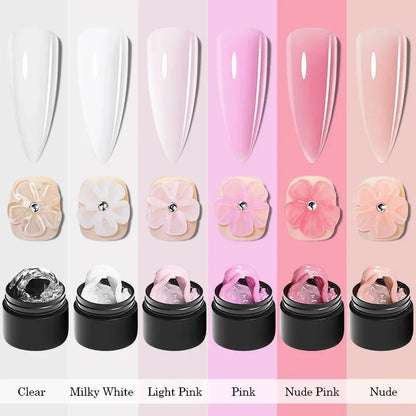 MTSSII 8ml Clear Non Stick Hand Solid Extension Nail Gel Polish