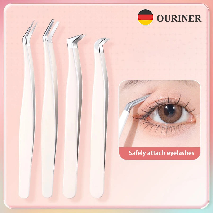 Multifunctional Tweezers Stainless Steel Eyelash Tweezers Grafting