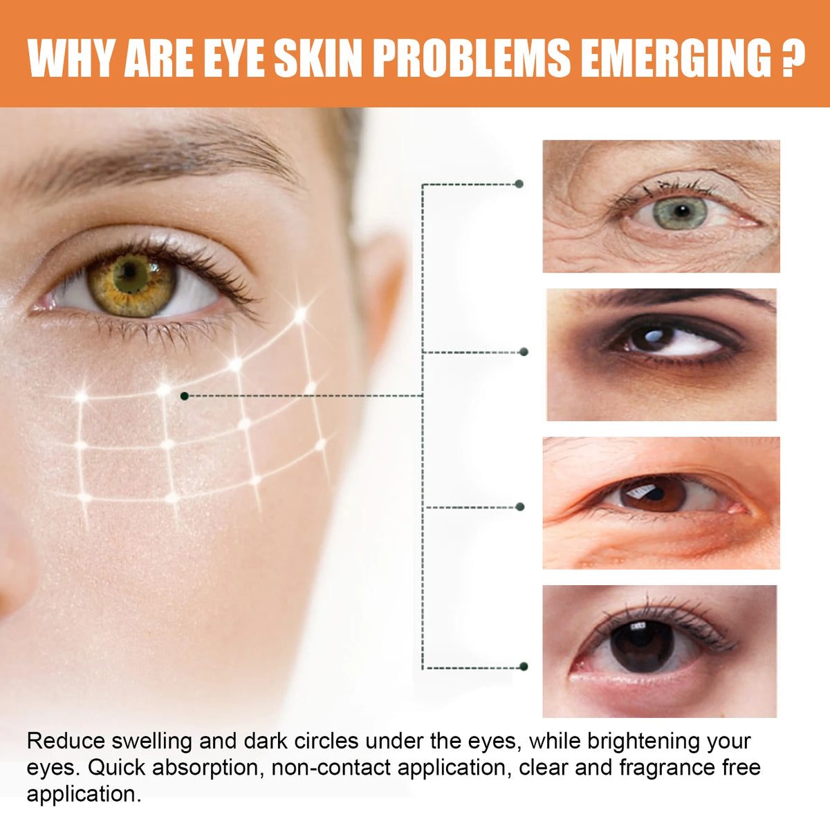Vitamin C Eye Balm Moisturizing Eye Bag Removal Dark Circles Reduce